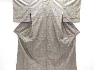 未使用品　仕立て上がり　花模様織出し本場泥大島紬着物（5マルキ）